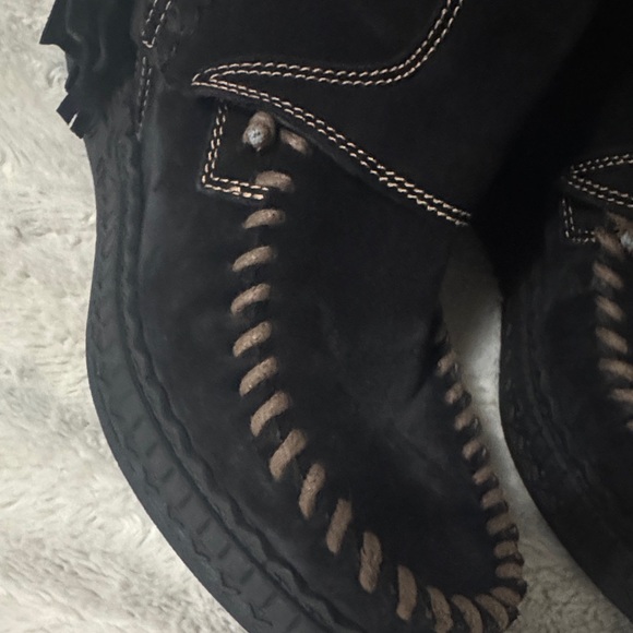 El Vaquero Coleen Silverstone Carbon Fringe Suede Boots - 39 - Picture 8 of 15